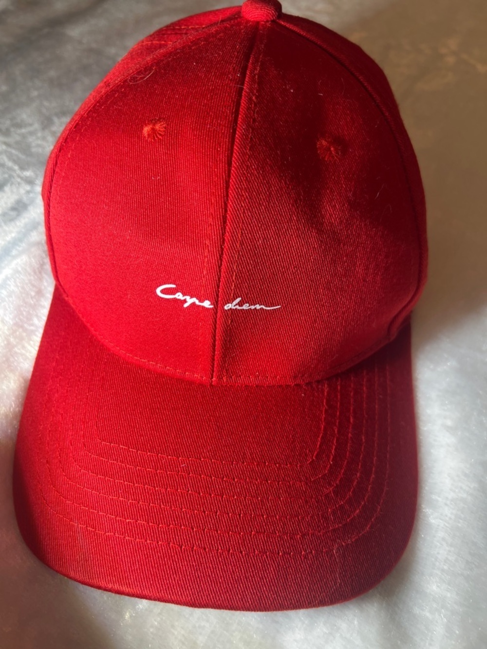 Red "Carpe Diem"  Baseball Cap